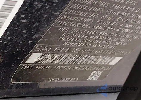 2017 Land Rover Discovery Hse Luxury z USA, uszkodzony, nr VIN SALRHBBV5HA046250